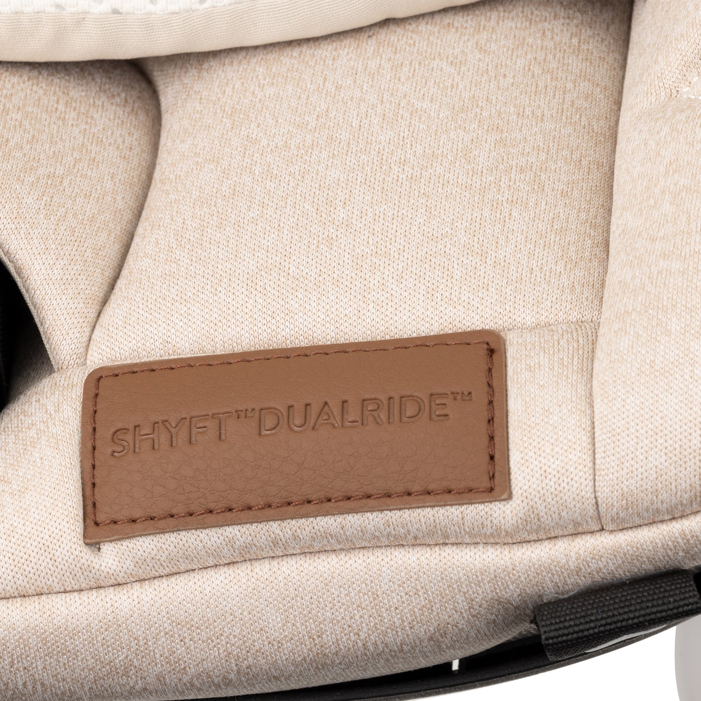 Evenflo - Shyft DualRide with Carryall Storage Infant Car Seat and Stroller Combo with Green & Gentle Fabric - Champagne